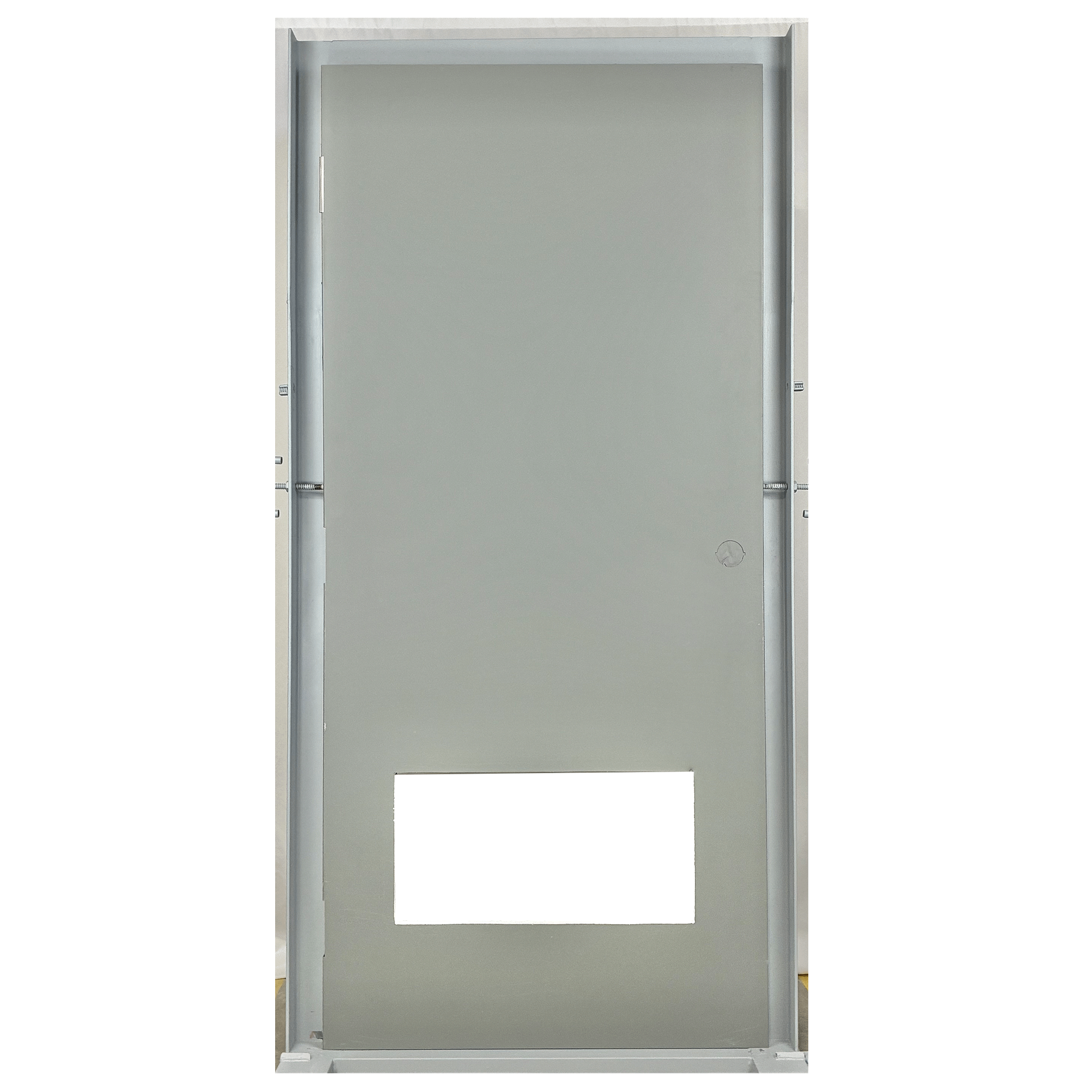 3' 0" x 6' 8" 16-gauge Galvanized Door w/Louver Cut Out Only & Single Prep