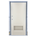 3' 0" x 6' 8" Fiberglass Door w/Louver & Deadbolt Prep, Right Hand
