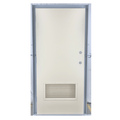3' 0" x 6' 8" Fiberglass Door w/Louver & Deadbolt Prep, Left Hand