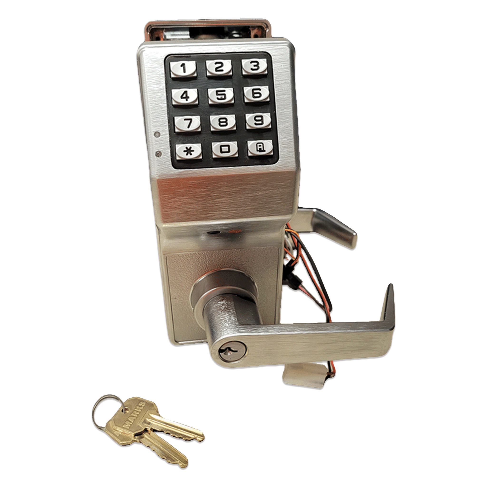 Electronic Keypad Cylindrical Lock, Non-IC, w/Privacy/Lock Down Push Button, 26D Finish