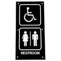 12" x 24" ADA / Unisex, Aluminum, Black