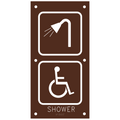 12" x 24" Shower / ADA, Aluminum, Brown