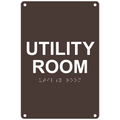 8" x 12" Utility Room, Aluminum, Brown