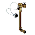 1.6 GPF Push Button Flush Valve, Rough Brass