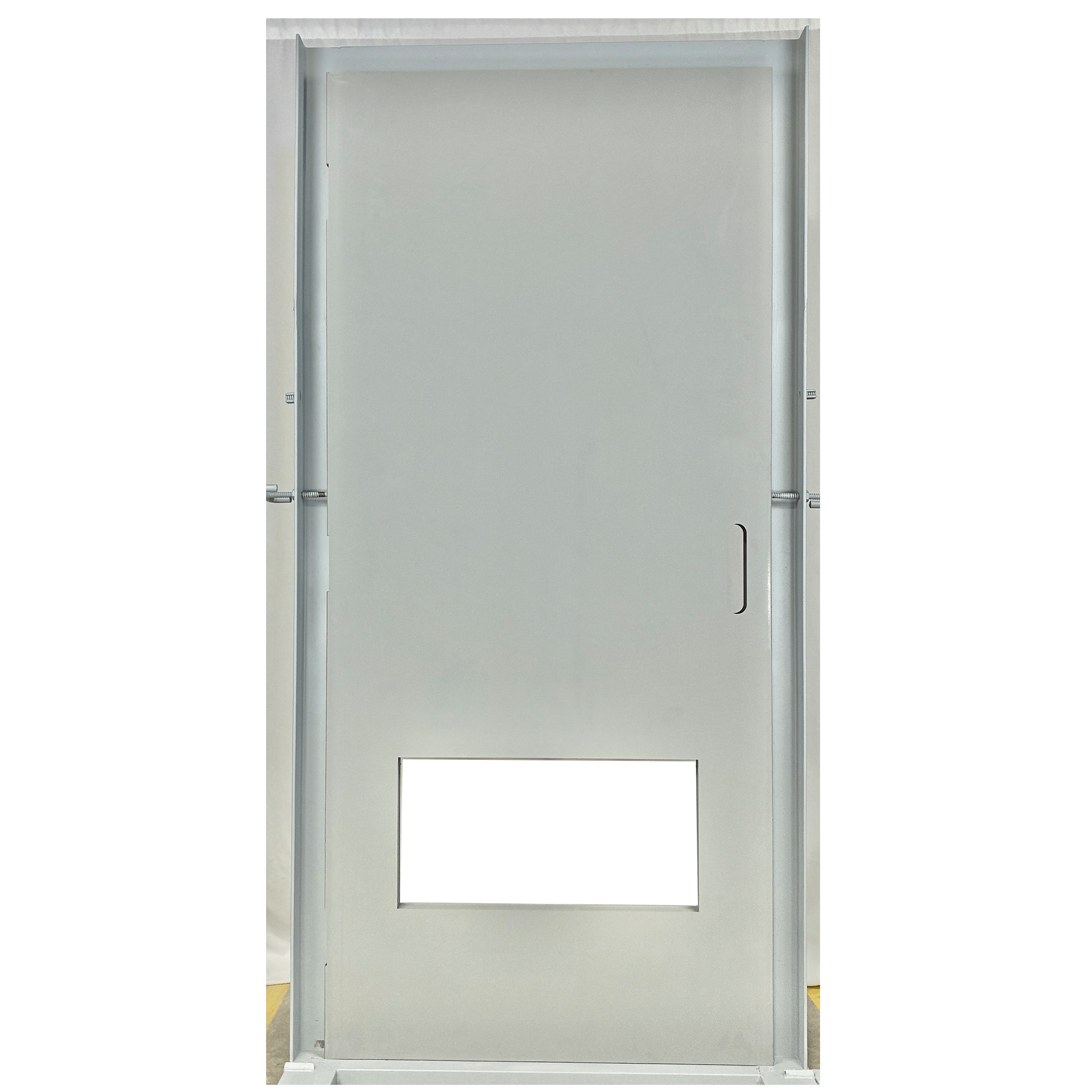 3' 0" x 6' 8" 16-gauge Galvanized Door w/Louver Cut Out Only & Mortise Prep
