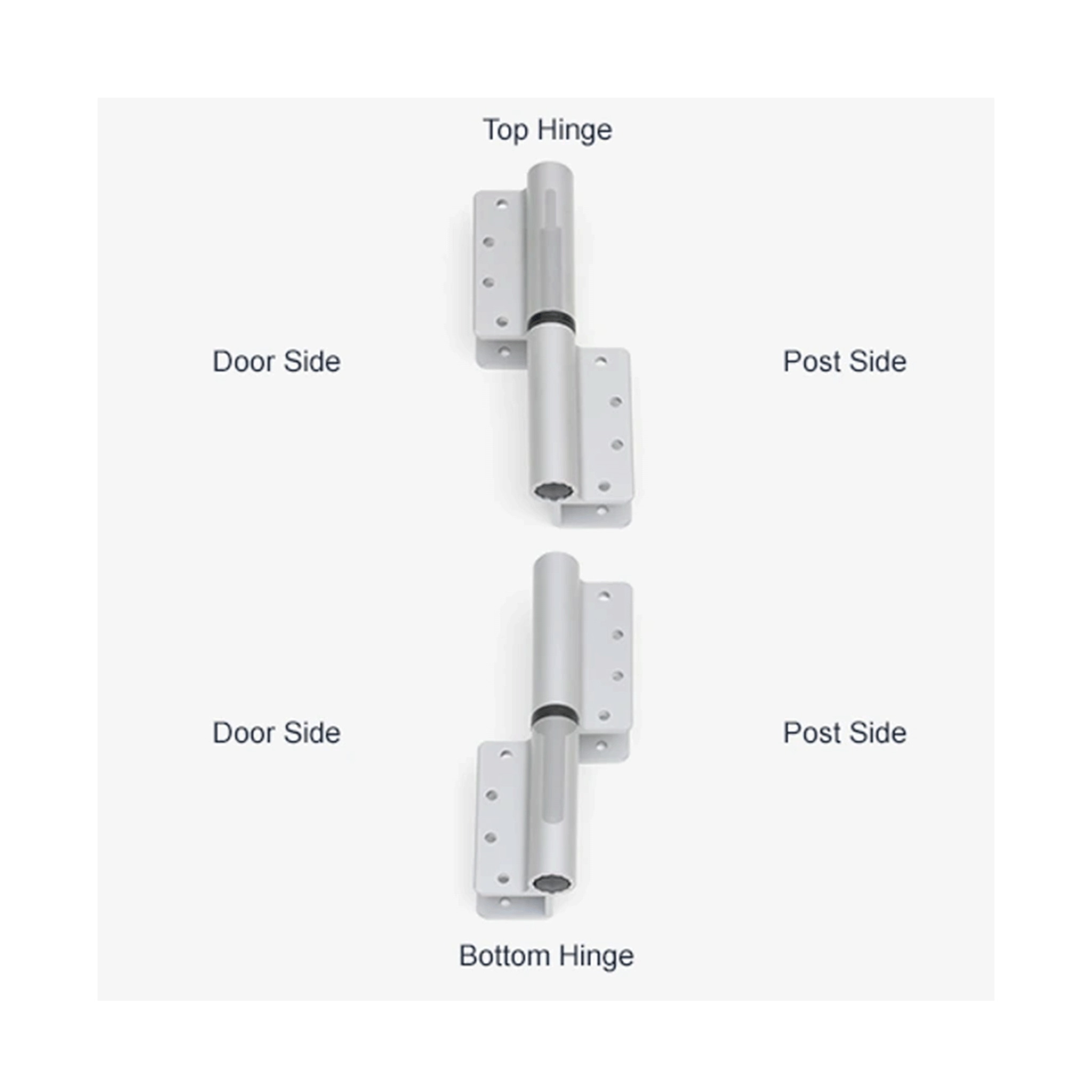2-Part Partition Hinge, Aluminum (1 set contains 2 hinges)